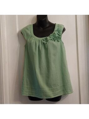 ANN TAYLOR LOFT WOMEN Sleeveless Mint Green  Blouse     Size XS